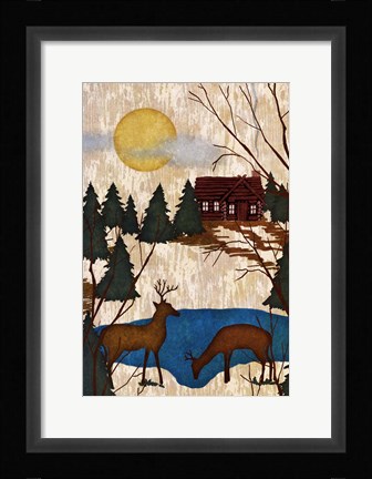 Framed Cabin in the Woods I Print