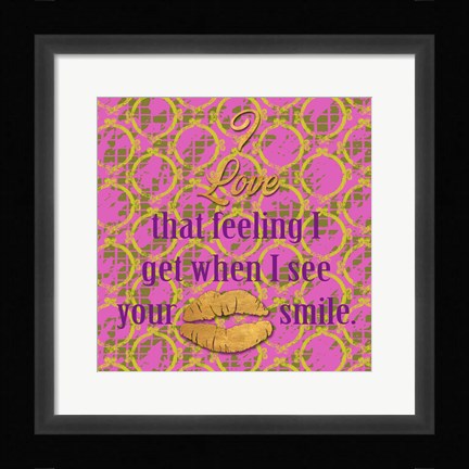 Framed Love and Smile II Print