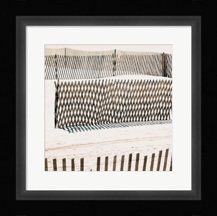 Framed Beach Fence II Print