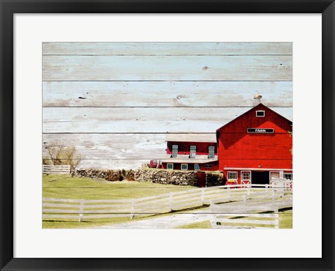 Framed Farm Fence Print