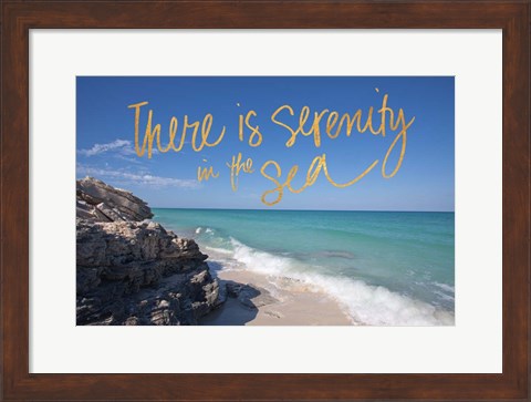 Framed Serenity In The Sea Print