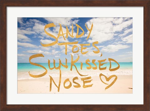 Framed Sandy Toes, Sun Kissed Nose Print