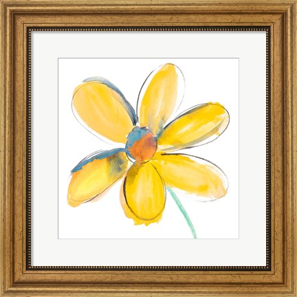 Framed Yellow Summer Daisy Print