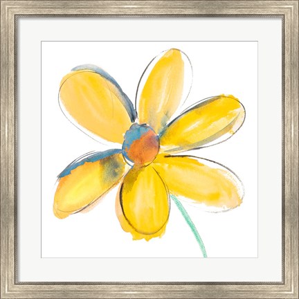 Framed Yellow Summer Daisy Print