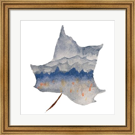 Framed Mountains in the Leaf Print