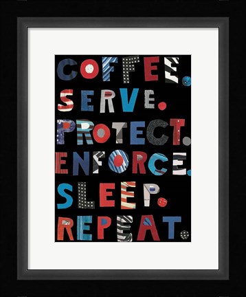 Framed Policeman's Inspiration Print