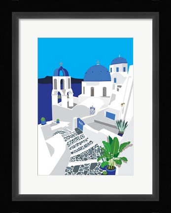 Framed Santorini Print