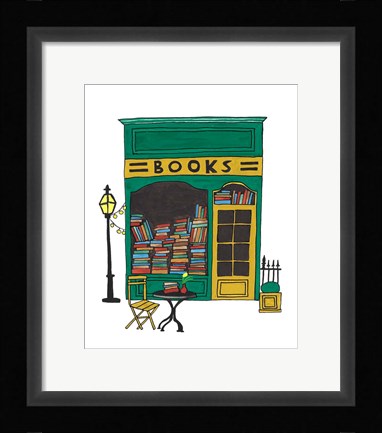 Framed Book Shop Print
