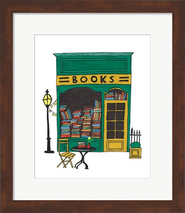 Framed Book Shop Print