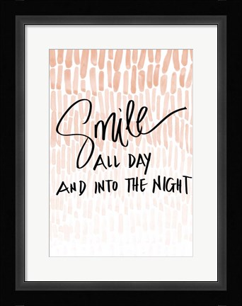 Framed Smile Into the Night Print