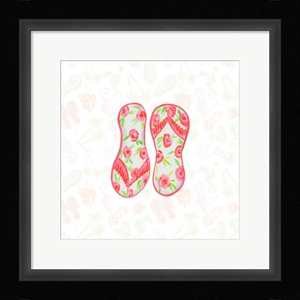 Framed Summer Sandals II Print