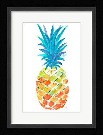 Framed Punchy Pineapple II Print