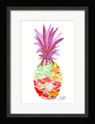 Framed Punchy Pineapple I Print