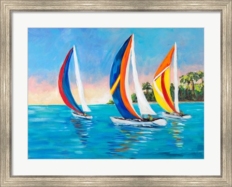 Framed Morning Sails I Print