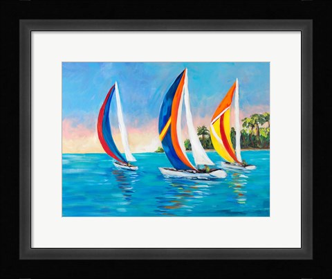 Framed Morning Sails I Print