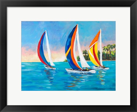 Framed Morning Sails I Print