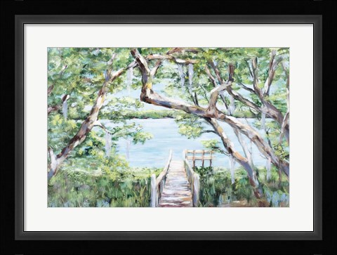 Framed Misty Lake Print