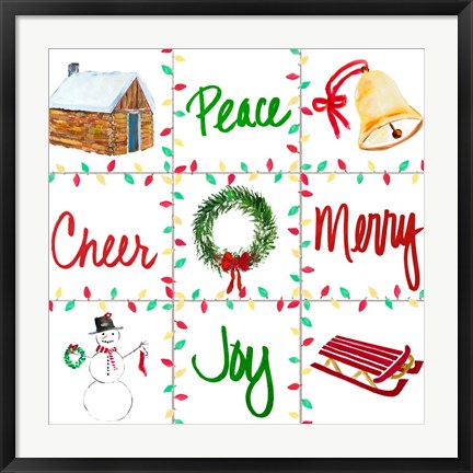 Framed Happy Holiday Square Print