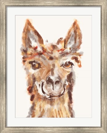 Framed Goofy Llama I Print