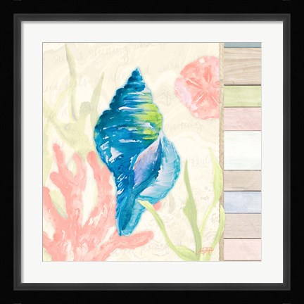 Framed Pastel Coastal IV Print