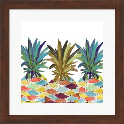 Framed Pumped Up Pineapples Print