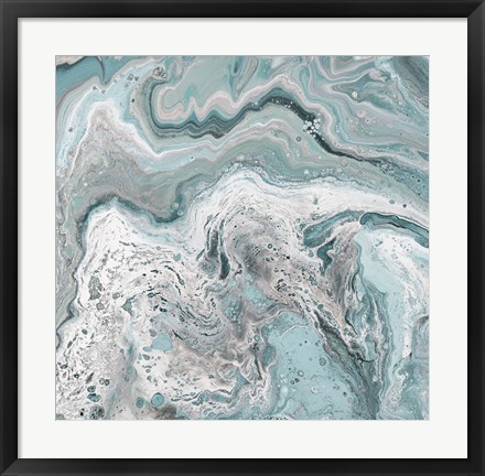 Framed Deep Teal Sea Print