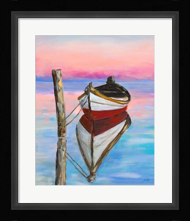 Framed Canoe Reflection Print