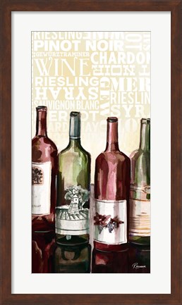 Framed Wine Typography II Print