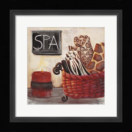 Framed Red Jungle Spa I Print
