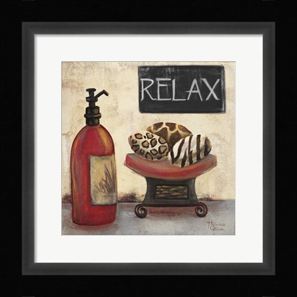 Framed Red Jungle Spa II Print