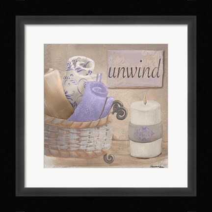 Framed Lavender Bath I Print