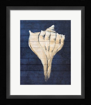 Framed Beach Finds Navy II Print