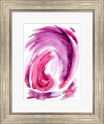 Framed Pink Swirl I Print