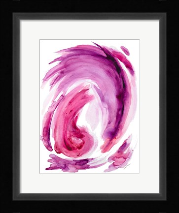 Framed Pink Swirl I Print