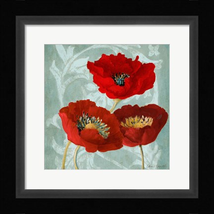 Framed Rouge Pavots II Print