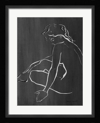 Framed Sketched in Black II Print