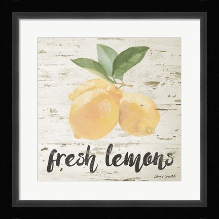 Framed Fresh Lemons Print