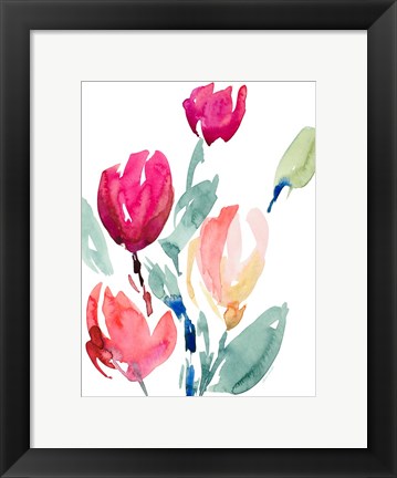 Framed Happy Tulips I Print