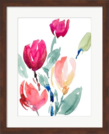 Framed Happy Tulips I Print