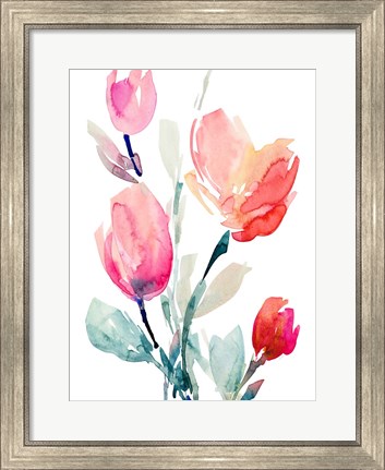 Framed Happy Tulips II Print