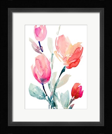 Framed Happy Tulips II Print