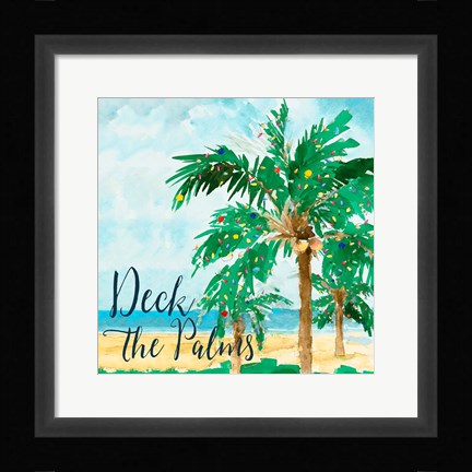 Framed Deck the Palms Print