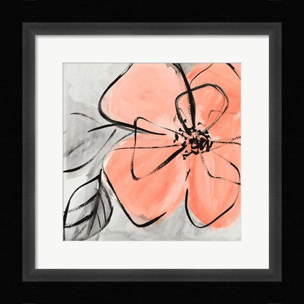 Framed Cafe Rose I Print