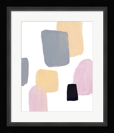 Framed Floating Shapes II Print