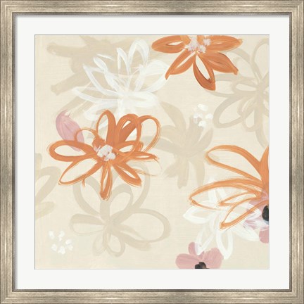 Framed Flowery Thoughts II Print