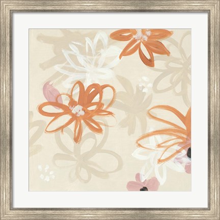 Framed Flowery Thoughts II Print