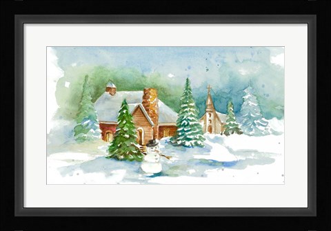 Framed Holiday Town I Print