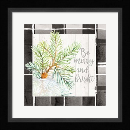 Framed Be Merry and Bright Print