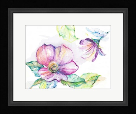 Framed Light and Breezy Florals I Print