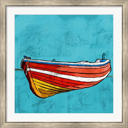 Framed Little Red Rowboat Print